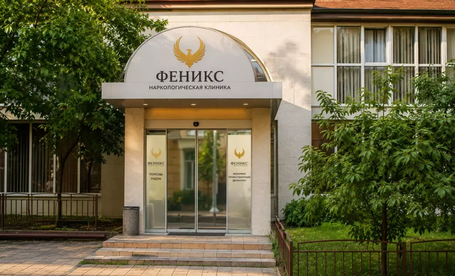 Вход в наркологическую клинику «Феникс» в Лесозаводске
